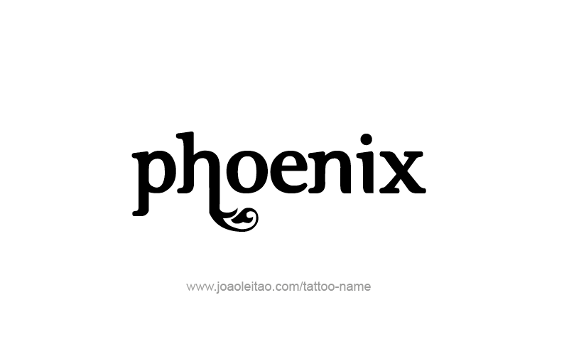 Tattoo Design USA Capital City Name Phoenix