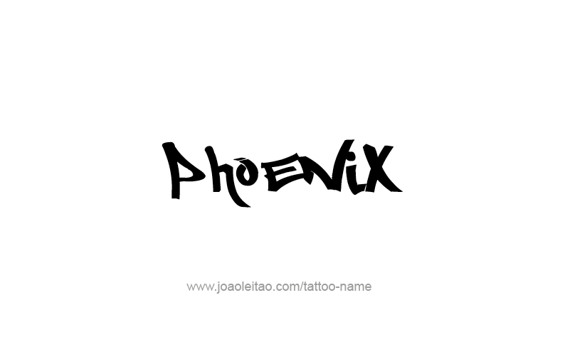 Tattoo Design USA Capital City Name Phoenix