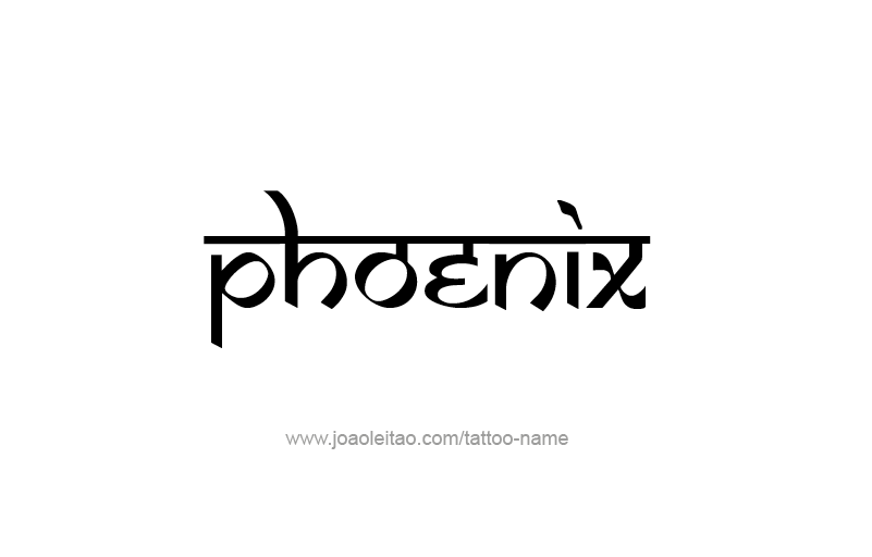 Tattoo Design USA Capital City Name Phoenix