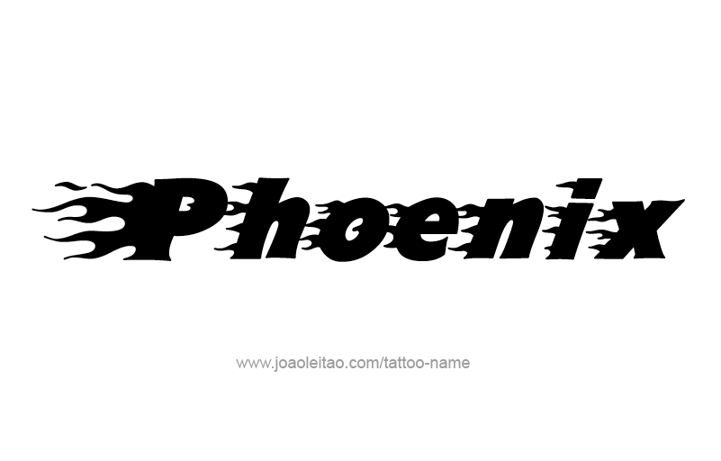 Tattoo Design USA Capital City Name Phoenix