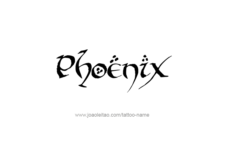 Tattoo Design USA Capital City Name Phoenix