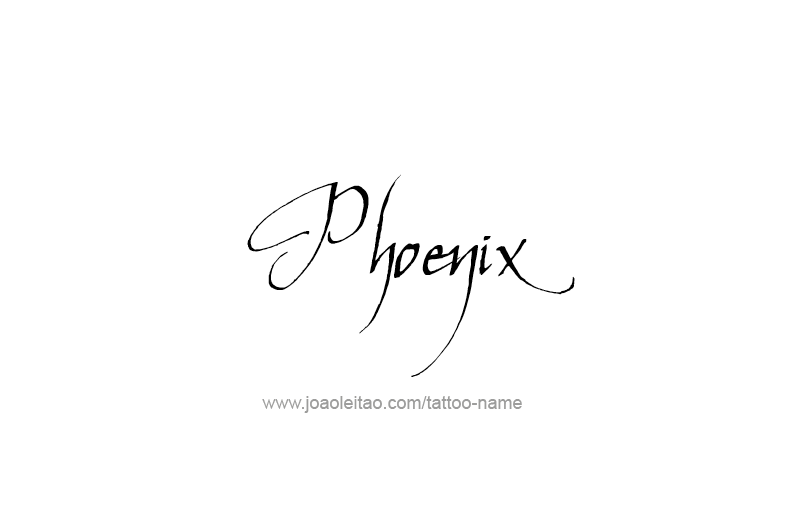 Tattoo Design USA Capital City Name Phoenix