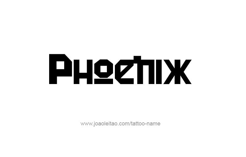 Tattoo Design USA Capital City Name Phoenix