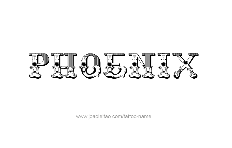 Tattoo Design USA Capital City Name Phoenix