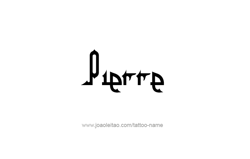 Tattoo Design USA Capital City Name Pierre