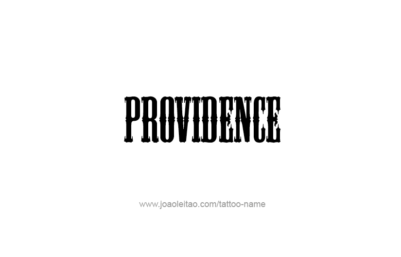 Tattoo Design USA Capital City Name Providence