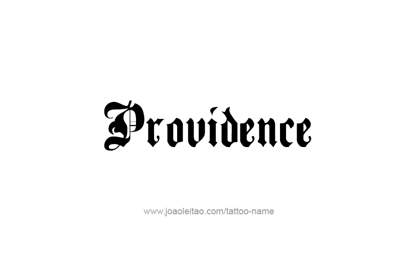 Tattoo Design USA Capital City Name Providence