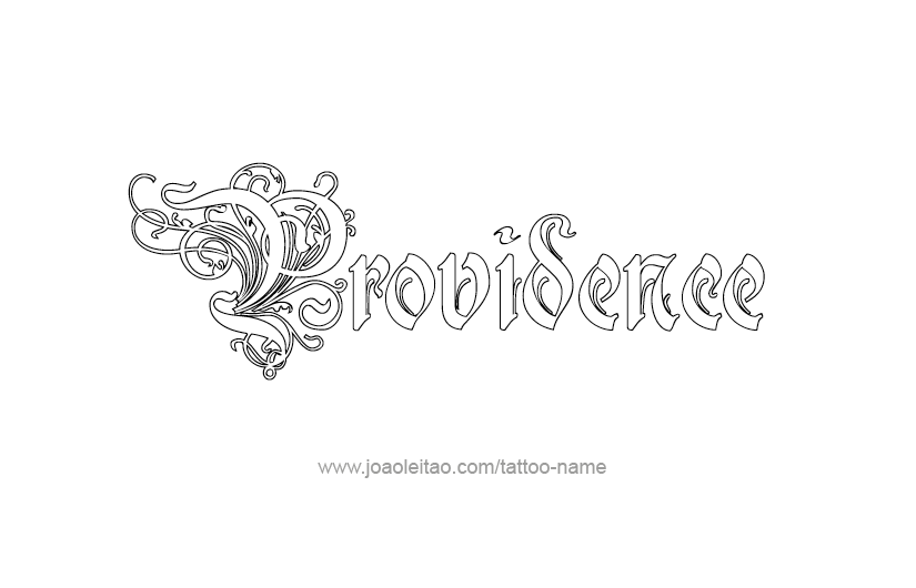 Tattoo Design USA Capital City Name Providence