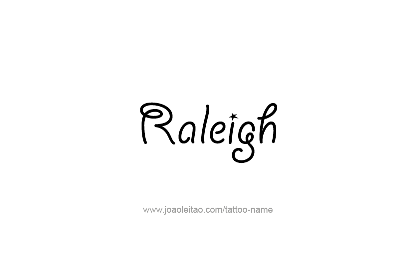 Tattoo Design USA Capital City Name Raleigh