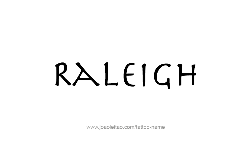 Tattoo Design USA Capital City Name Raleigh