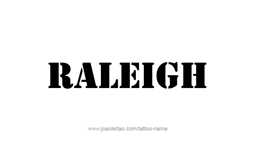 Tattoo Design USA Capital City Name Raleigh