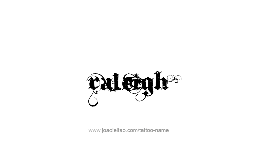 Tattoo Design USA Capital City Name Raleigh