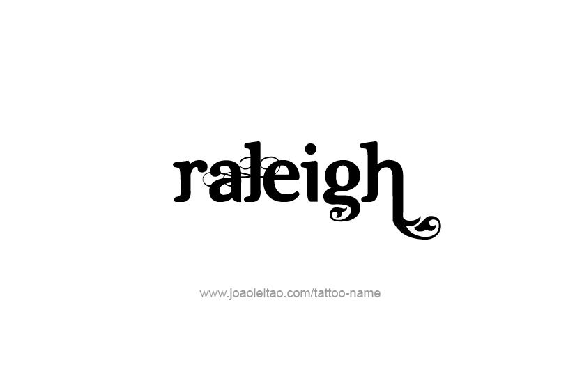 Tattoo Design USA Capital City Name Raleigh