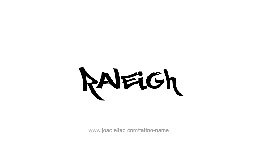 Tattoo Design USA Capital City Name Raleigh