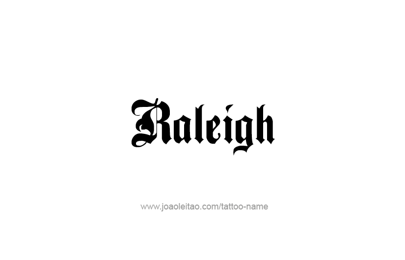 Tattoo Design USA Capital City Name Raleigh