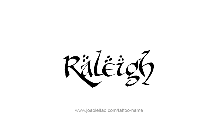 Tattoo Design USA Capital City Name Raleigh