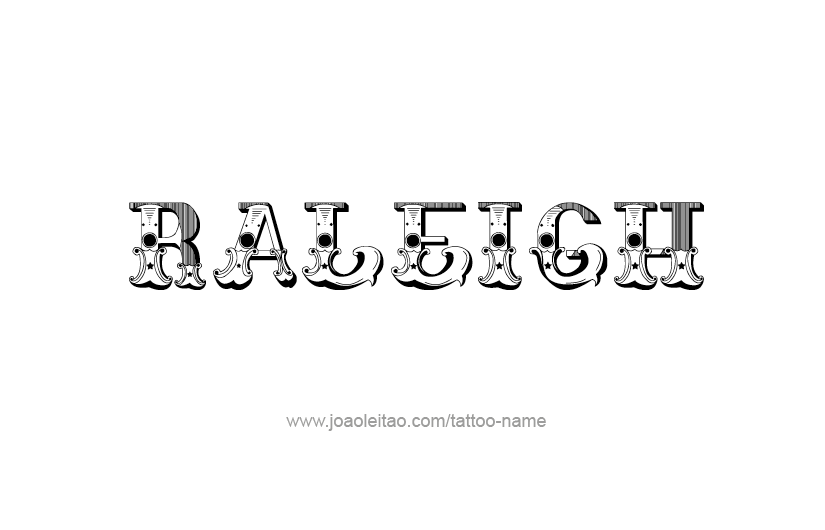 Tattoo Design USA Capital City Name Raleigh