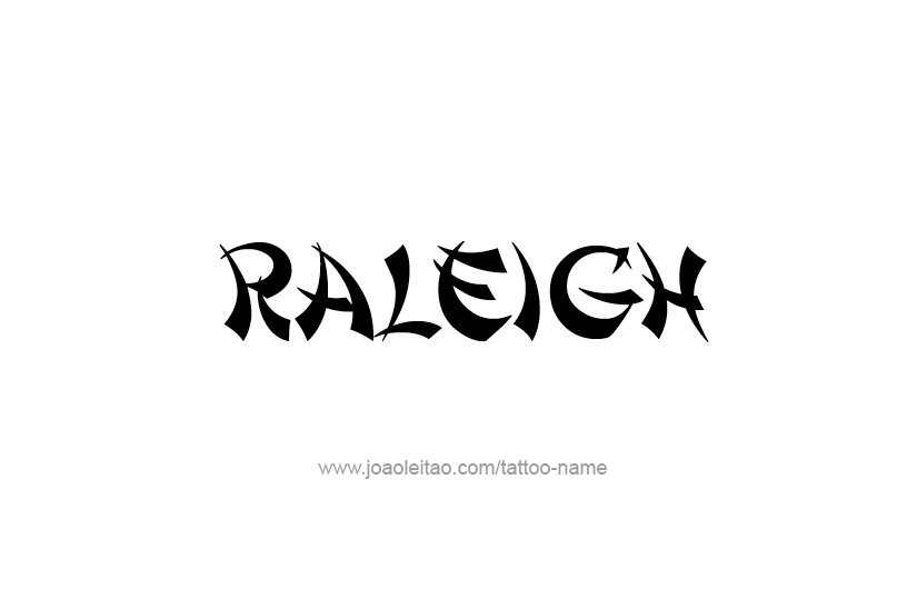 Tattoo Design USA Capital City Name Raleigh