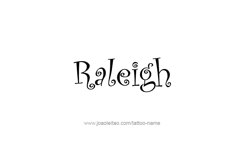 Tattoo Design USA Capital City Name Raleigh