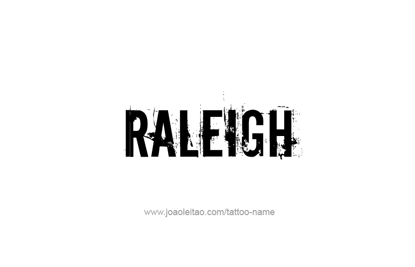 Tattoo Design USA Capital City Name Raleigh