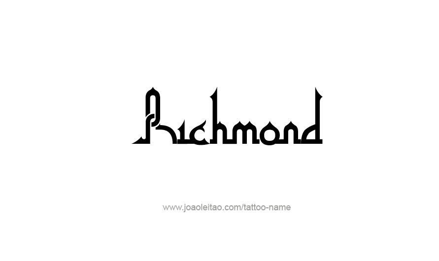 Tattoo Design USA Capital City Name Richmond