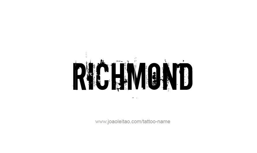 Tattoo Design USA Capital City Name Richmond