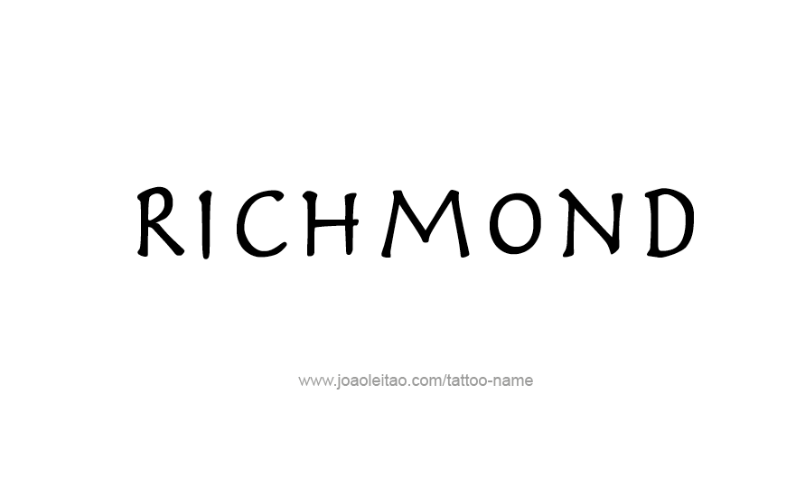 Tattoo Design USA Capital City Name Richmond