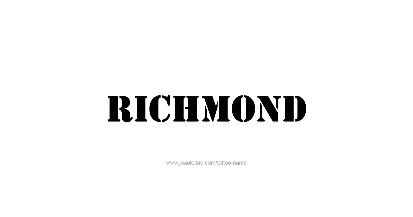 Tattoo Design USA Capital City Name Richmond