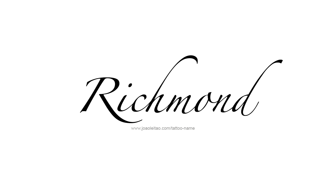 Tattoo Design USA Capital City Name Richmond