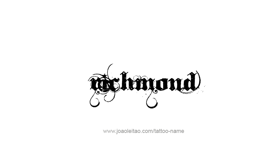 Tattoo Design USA Capital City Name Richmond