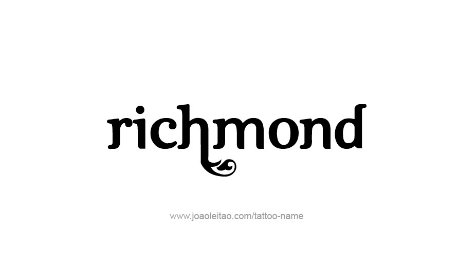 Tattoo Design USA Capital City Name Richmond