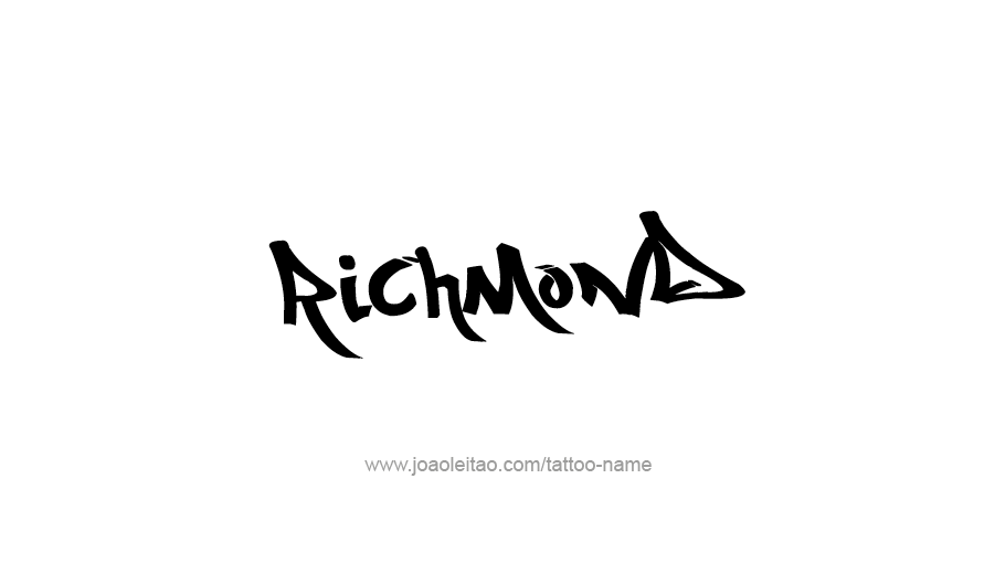 Tattoo Design USA Capital City Name Richmond