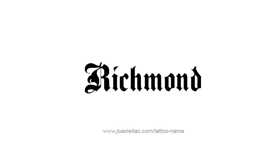 Tattoo Design USA Capital City Name Richmond