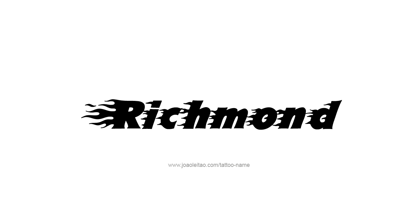 Tattoo Design USA Capital City Name Richmond