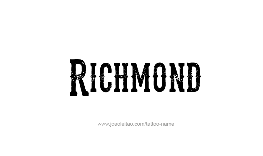 Tattoo Design USA Capital City Name Richmond