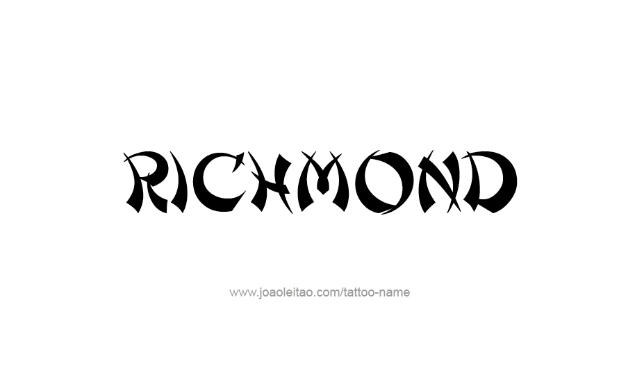 Tattoo Design USA Capital City Name Richmond