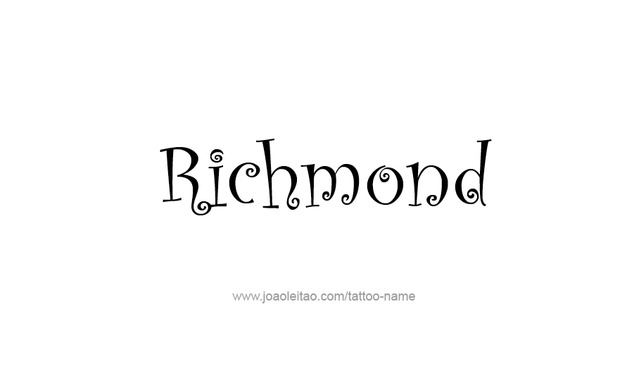 Tattoo Design USA Capital City Name Richmond