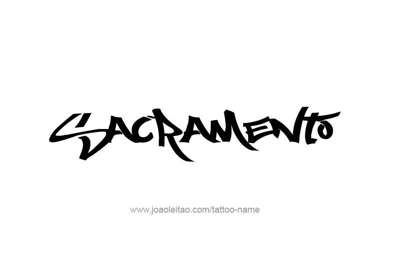 Tattoo Design USA Capital City Name Sacramento