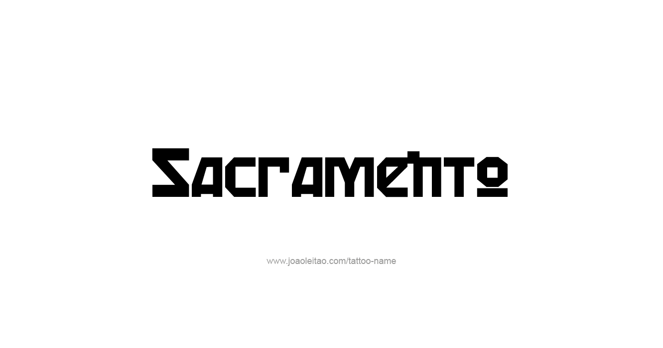 Tattoo Design USA Capital City Name Sacramento