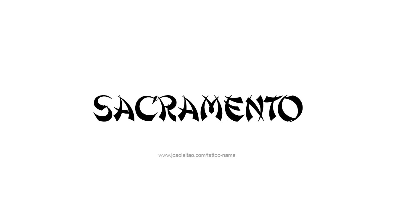 Tattoo Design USA Capital City Name Sacramento