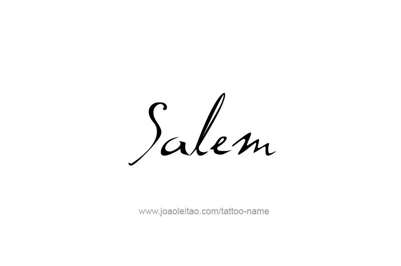 Tattoo Design USA Capital City Name Salem