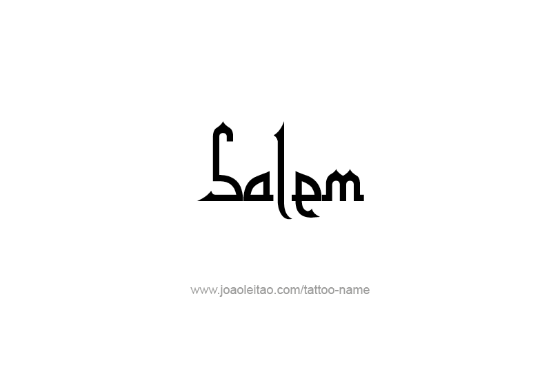 Tattoo Design USA Capital City Name Salem