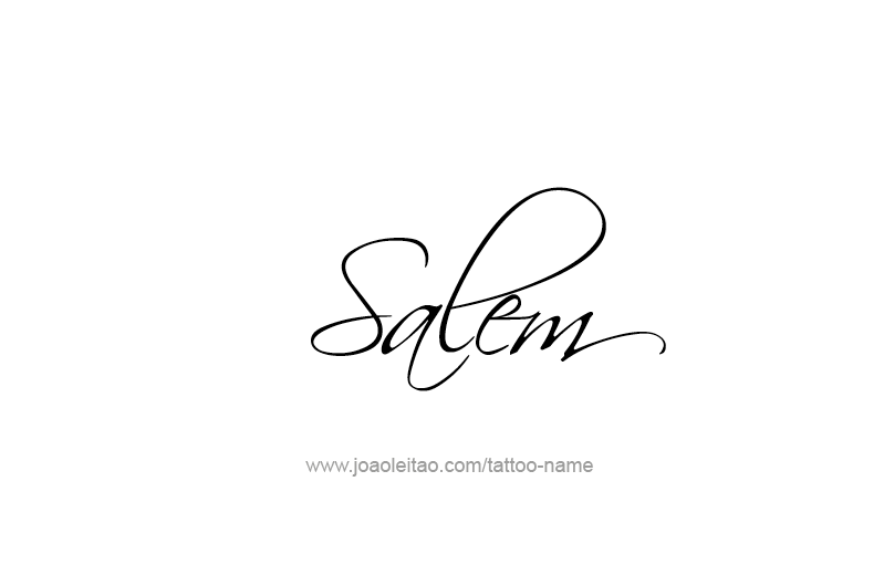 Tattoo Design USA Capital City Name Salem