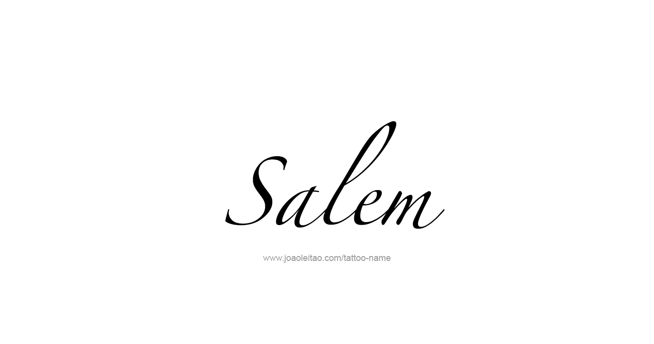 Tattoo Design USA Capital City Name Salem