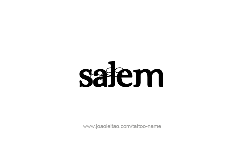 Tattoo Design USA Capital City Name Salem