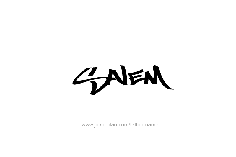 Tattoo Design USA Capital City Name Salem