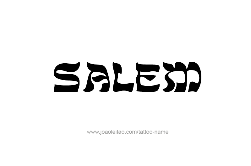 Tattoo Design USA Capital City Name Salem