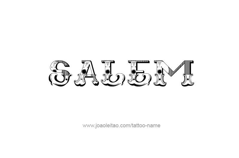 Tattoo Design USA Capital City Name Salem