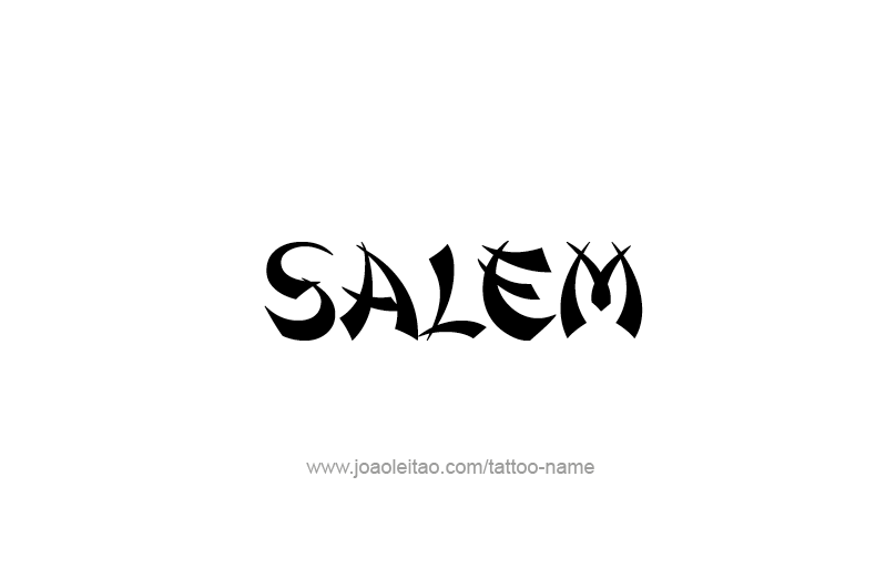 Tattoo Design USA Capital City Name Salem