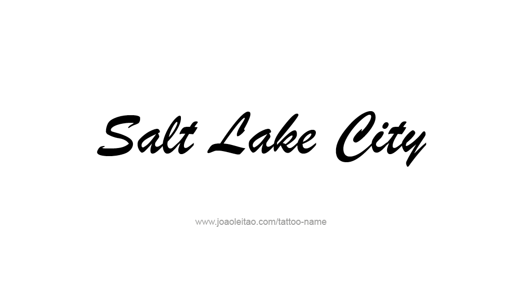 Tattoo Design USA Capital City Name Salt Lake City